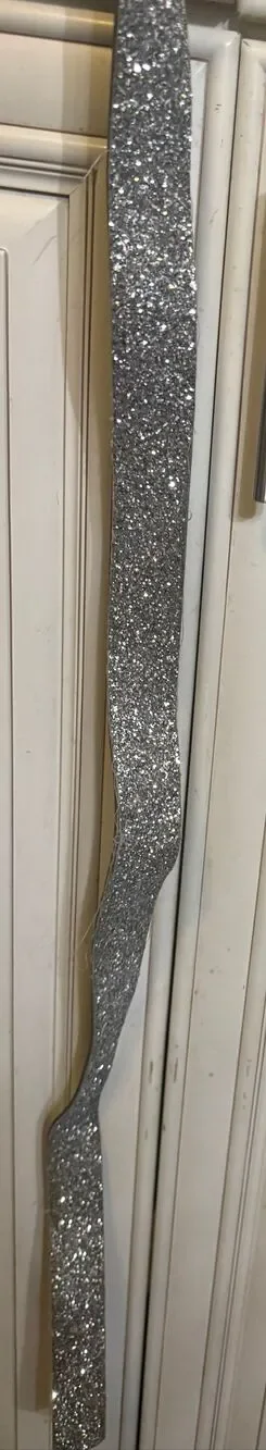 Women's Glitter Wide Metal Silver Buckle Sparkly Fashion Belt Silver